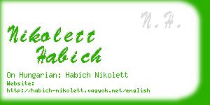 nikolett habich business card